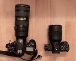 Größenvergleich Nikon D810 u. Sony A7 Rii