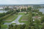 Stadt Schwerin Blick auf Schlossgarten mit Kreuzkanal