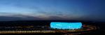 Allianz Arena in der Abenddämmerung