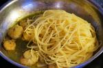 Spaghetti Agli E Olio mit Gambas