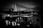 Regensburg bei Nacht S/W