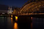 Dom & Hohenzollernbrücke bei Nacht