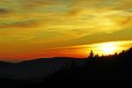 Sonnenuntergang am Bretterschachten (Arberregion)