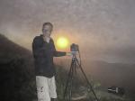 Nebel auf dem Mt. Batur angeblitzt