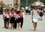 Nordkorea, Schulklasse mit Lehrerin