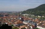 Heidelberg vom Schloß aus gesehen.