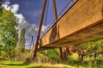 Holzbrücke über die Lahn bei Dietkirchen
