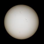 Sonne, durchs Teleskop fotografiert