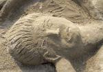 Sandskulptur Kopf