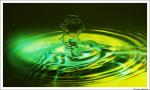 Wassertropfen Grün-Gelb II